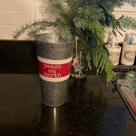 Christmas Galvanized Vase Set of Two from Primitives by Kathy - Picture 2 of 11